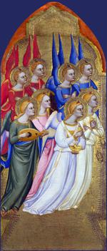 欧洲12-19世纪油画三_CIONE, Jacopo di - Seraphim, Cherubim and Adoring Angels